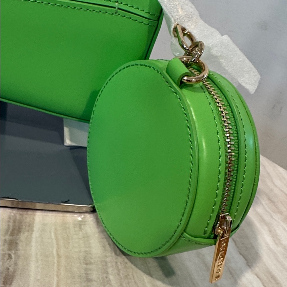 Sandro Bag Totemo Mini Leather Green Shoulder Bag - Picture 11 of 17